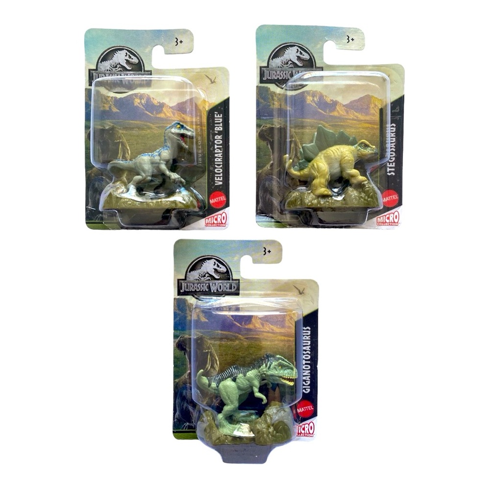 Set Of 3 Mattel Jurassic‎ World Micro Collection Figurines